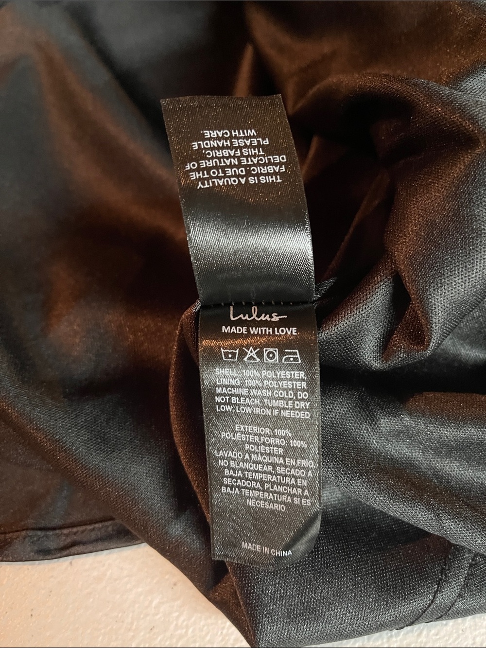 Lulus "Luxurious Vision" Satin Off-the-Shoulder Mini Dress - Picture 9 of 9